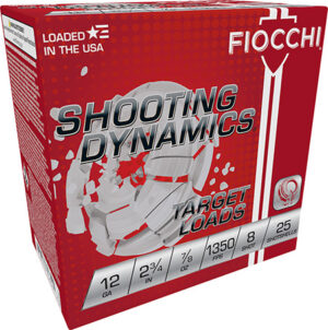Fiocchi 12SD78H8 Shooting Dynamics Target 12 Gauge 2.75" 7/8 oz 8 Shot 25 Per Box/ 10 Case