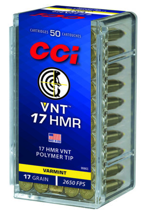 CCI 959CC VNT Rimfire 17 HMR 17 gr Varmint Tipped 50 Per Box/ 40 Case