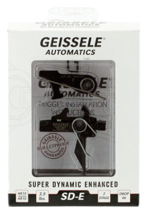 Geissele Automatics 05167 SD-E  Two-Stage Flat Trigger with 2.90-3.80 lbs Draw Weight & for AR-15/AR-10