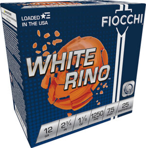 Fiocchi 12WRNO75 Exacta Target White Rino Target 12 Gauge 2.75" 1 1/8 oz 7.5 Shot 25 Per Box/ 10 Case