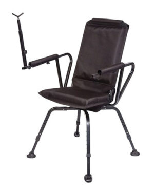 BenchMaster BMSSSC Sniper Seat 360 Shooting Chair Black Steel Legs w/Foam Back