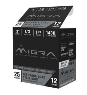 Migra Ammunitions M12S13 Staxd  12 Gauge 3" 1 1/4 oz 1/3 Shot 25 Per Box/ 10 Case