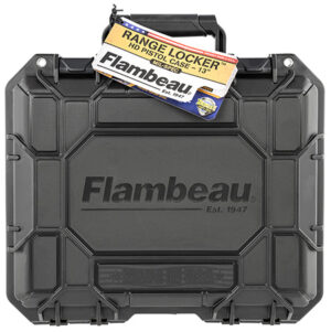 Flambeau 1312SN Range Locker Pistol Case made of Polymer with Black Finish & Foam Padding 12" L x 9" W x 4.60" D