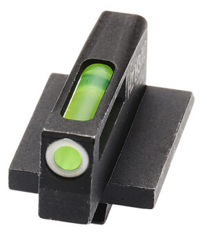 HiViz GPN301 LiteWave H3 Tritium/LitePipe GP100 Front Sight  Black | Green Tritium with White Outline Front Sight