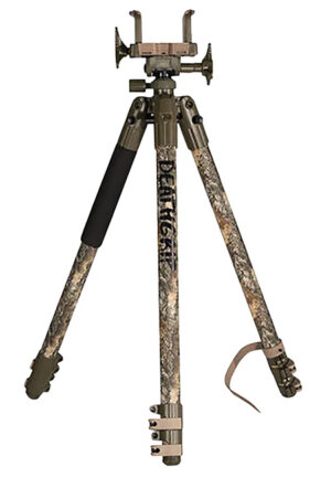 Bog-Pod 1134446 DeathGrip  Tripod, Aluminum with Realtree EXCAPE Camo Finish, Steel Spike Feet, Integrated Bubble Level, Clamp Attachment & 360 Degree Pan