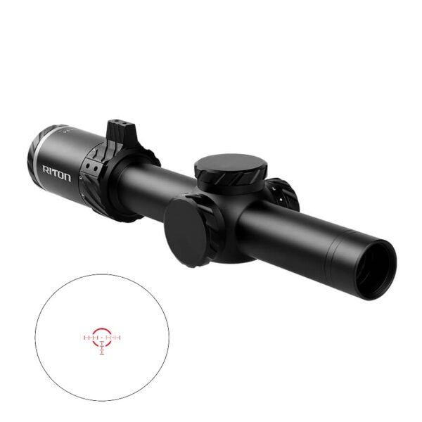 RITON OPTICS X3 TACTIX 1-8X24 30MM OT BLK