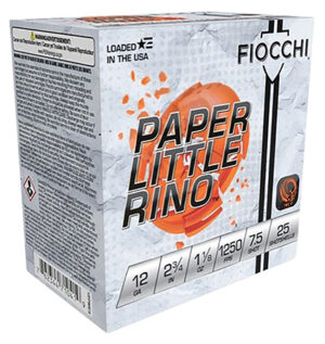 Fiocchi 12FPWR75 Paper Little Rino Extrema 12 Gauge 2.75" 1 1/8 oz 7.5 Shot 25 Per Box/ 10 Case