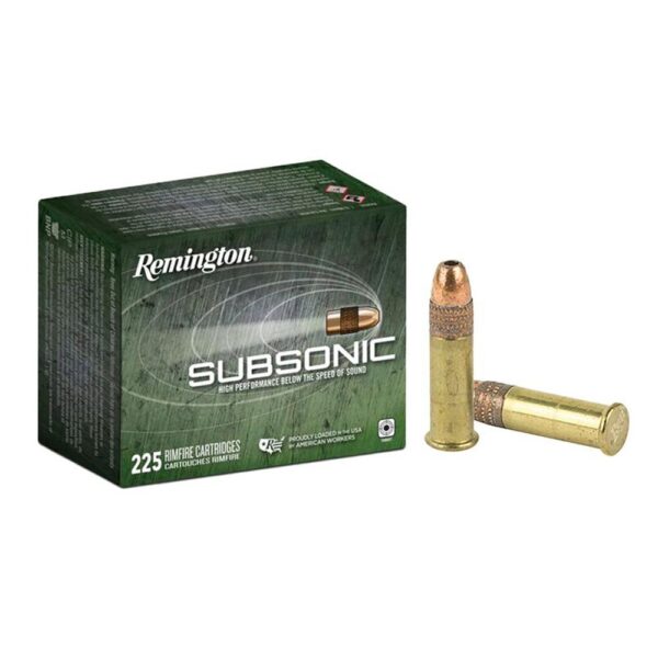 Remington Ammunition 21249 Subsonic Rimfire 22 LR 40 gr Hollow Point 225 Per Box/ 10 Cs