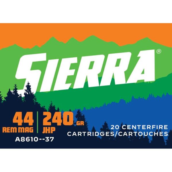 Sierra Sports Master Handgun Ammunition .44 Rem Mag 240gr JHP 20/ct