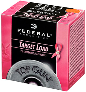 Federal TGL12P8 Top Gun Special Edition Pink 12 Gauge 2.75" 1 1/8 oz 8 Shot 25 Per Box/ 10 Case