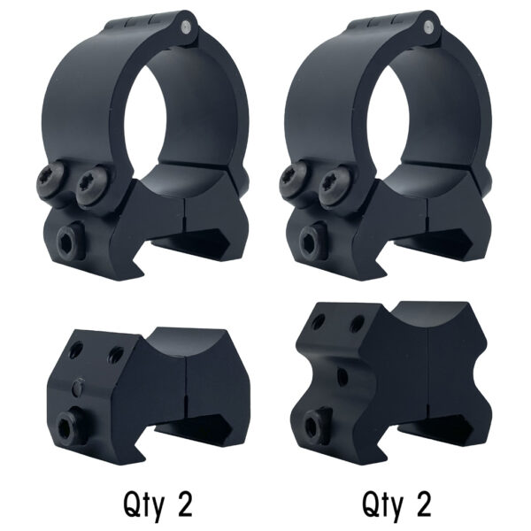 VersaRing Universal Scope Rings Black 1 in. Hinge - Image 2