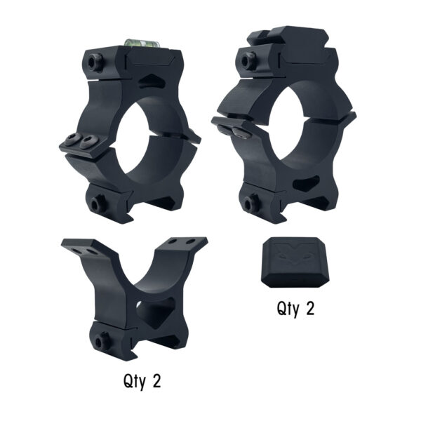 VersaRing Universal Scope Rings Black 30mm Horizontal - Image 4