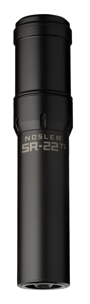 Nosler 90625 SR-22TI  22 Cal 1.74"D Black Finish Made of Titanium with 1/2" 28 tpi Thread Pattern
