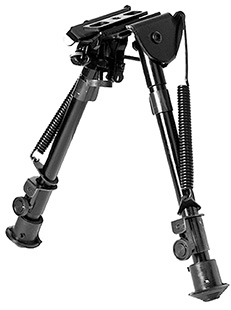 NcStar ABPGF Precision Grade Fullsize Friction Bipod Black 7-11" Steel/Aluminum W/Adapters