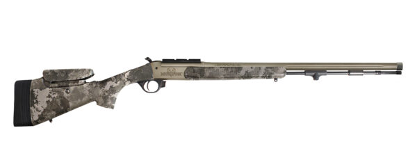 Traditions CR846604534B NitroFire Pro 50 Cal 209 Primer Tungsten Cerakote 26" Fluted/Threaded w/VAPR twist Barrel, Drilled & Tapped Receiver, Veil Alpine Adj Cheek Piece & LOP Synthetic Stock