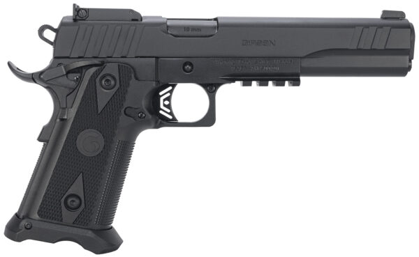 Girsan 395075 Witness2311  10mm Auto 15+1 6" Black Steel Barrel, Black Optic Ready/Serrated Steel Slide, Black Polymer Frame w/Beavertail & Picatinny Rail, Black Checkered Polymer Grip, Ambidextrous