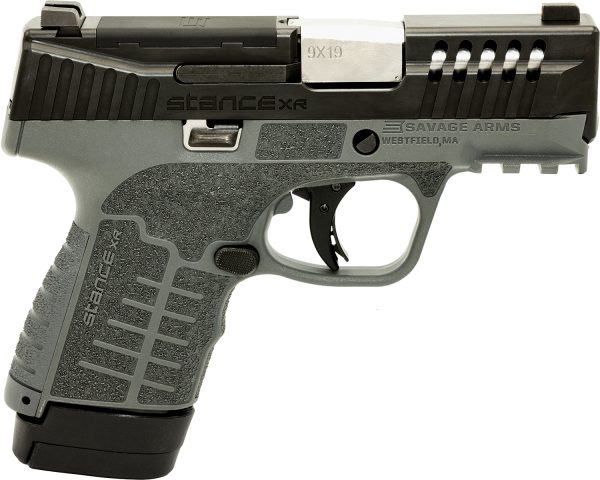 Savage Arms 67066 Stance XR 9mm 13+1 3.20" Natural Black Nitride Ported Stainless Steel Slide Gray Glass Filled Nylon Grip Ambidextrous