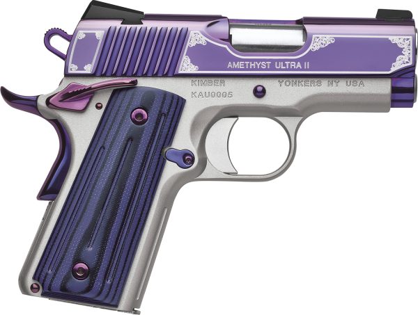 Kimber Mfg.,inc 3200319 Amethyst Ultra II 9mm 8+1 3" Amethyst Purple PVD Stainless Steel Slide G10 Grip