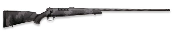 Weatherby MLW01N7MMRR8B Mark V Live Wild 7mm Rem 3+1 26" Spiral Fluted Barrel 2" Muzzle Brake Black w/Gray Sponge Pattern Accents