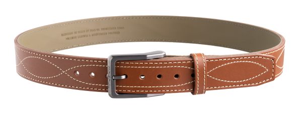 Magpul MAG127621032 Tejas EL Pistolero Light Brown Bull Hide 32" 1.50" Wide Buckle Closure