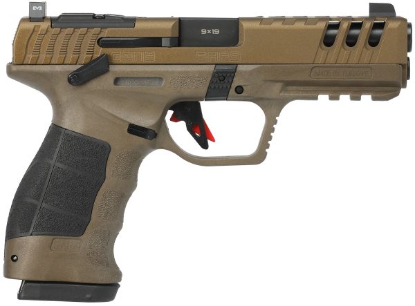 SAR USA SAR9G3BR SAR9 Gen3 Full Size Frame 9mm Luger 17+1 4.40" Black Steel Barrel, Bronze Cerakote Serrated Steel Slide, Bronze Cerakote Polymer Frame w/Picatinny Rail, Black Polymer Grip