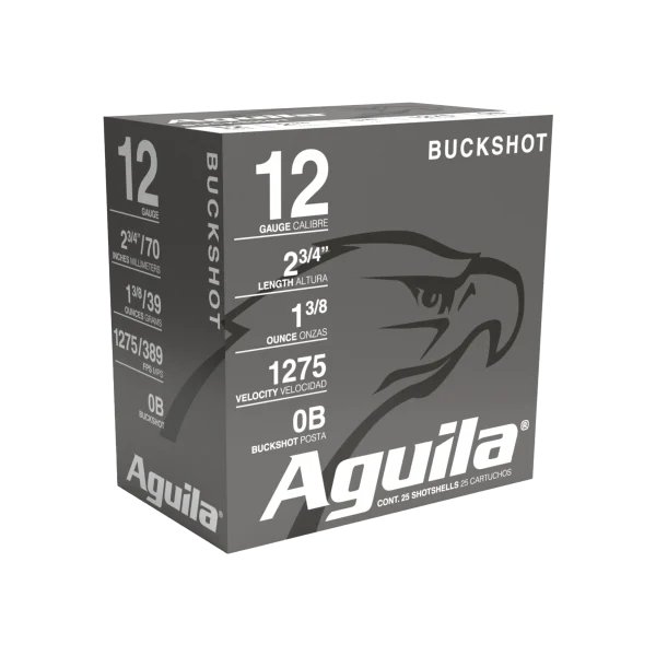 AGUILA 12GA 2 3/4" 0 BUCK 25RD BX 10 BXS PER CS