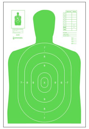 Action Target B27ELGR100 Qualification High Visibility Silhouette Paper 23"x35" Fluorescent Green/White 100 Per Box