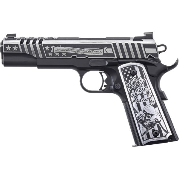 Auto-Ordnance United We Stand Custom 1911 45 ACP 5 in. Black and Silver 7 rd. Night Sights - Image 2