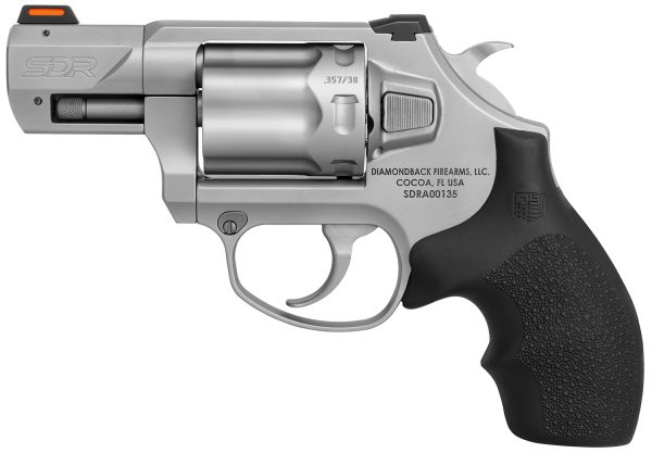 Diamondback DB0700S711 SDR  357 Mag/38 Special +P 6  Shot 3" Glass Bead Stainless Steel Barrel, Cylinder & Frame, Black Hogue Rubber Grip, Exposed Hammer