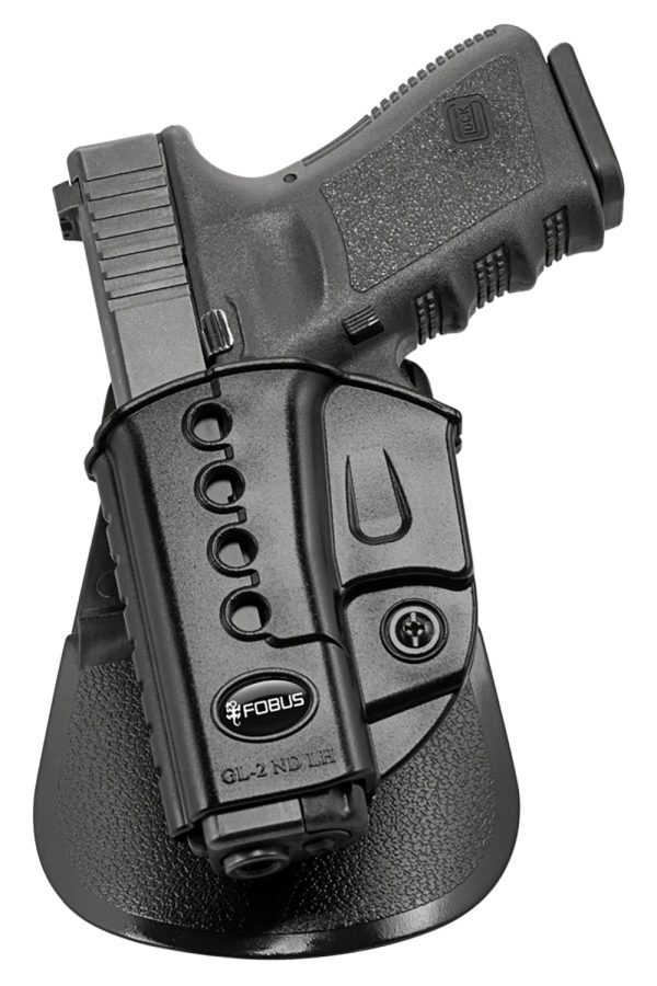 Fobus GL2E2LH Passive Retention Evolution OWB Black Polymer Paddle Compatible w/ Glock 17/19/19X/22/23/31/32/34/35/44/45 Left Hand
