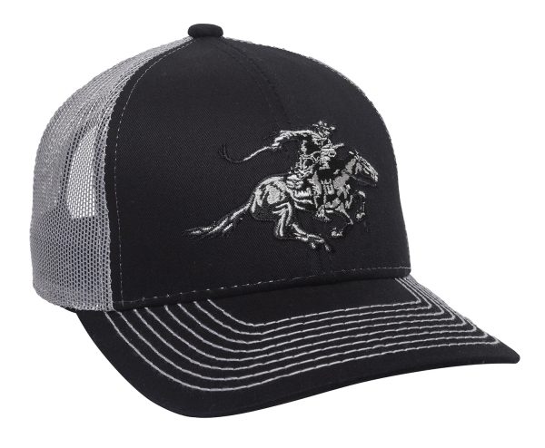 Outdoor Cap WIN46B Winchester Cap Cotton Twill Black/Light Gray Structured OSFA