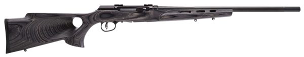 Savage Arms 47800 A17 Sporter Semi-Auto 17 WSM Caliber with 8+1 Capacity, 22" Barrel, Satin Black Metal Finish & Fixed Thumbhole Gray Laminate Stock Right Hand (Full Size)