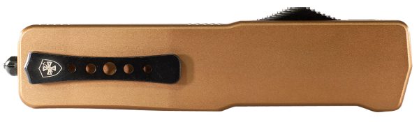 Templar Knife SAAB221 Premium Lightweight Small 3" OTF Tanto Plain Black Oxide Stonewashed Powdered D2 Steel Blade/4.50" Bronze Anodized Aluminum Handle
