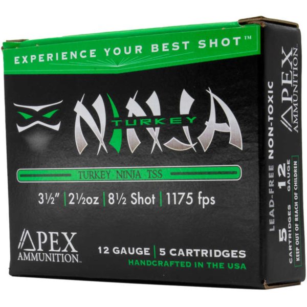 Apex Turkey Ninja TSS Ninja Shotgun Ammo 12 ga. 3.5 in. 2-1/2oz #8.5 shot  5rd