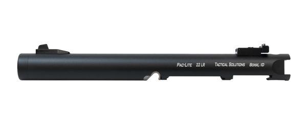 Tactical Solutions PLIV6TEMBNF Pac-Lite Barrel 22 LR 6" Threaded, Drilled & Tapped, Adj. Sights, Black Anodized for Ruger Mark IV & IV 22/45