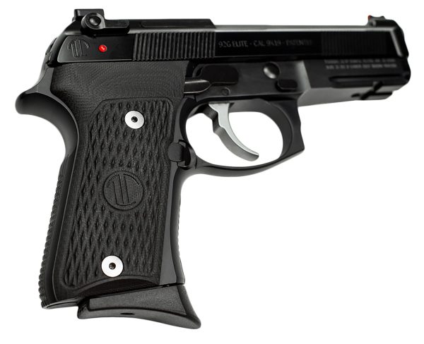 Langdon Tactical Tech LTT92CTJOP15 92 Elite LTT Compact 9mm Luger 15+1 4.25" Stainless Target Crown Steel Barrel, Black Serrated Steel Slide, Black VZ/LTT G10 Grip, Optimized Trigger Bar & Trigger Job
