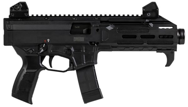 CZ-USA 91431 Scorpion 3+  9mm Luger 20+1 7.80" Black Threaded Barrel & Black Polymer Frame, Black Polymer Grip