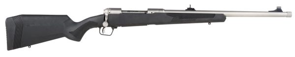 Savage Arms 57044 110 Brush Hunter 375 Ruger 3+1 20", Matte Stainless, Synthetic Stock, Iron Sights