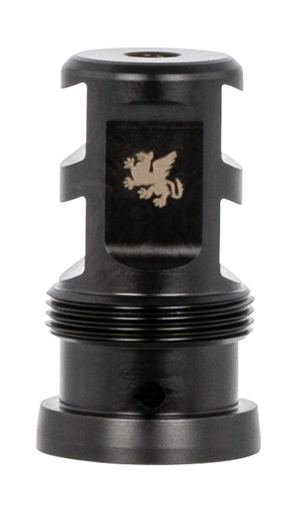 Griffin Armament TMPB22C1228 Paladin 2 Port Taper Mount 22 Cal 1/2"-28 tpi 1.88" 17-4 Stainless Steel Black Melonite QPQ