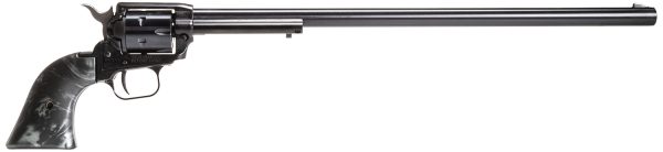 Heritage Mfg RR22B16BLKPRL Rough Rider  22 LR 6 Shot, 16" Black Oxide Steel Barrel, Black Oxide Zinc Alloy Frame, Black Oxide Cylinder, Black Pearl Grip, Manual Safety