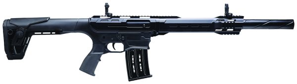Charles Daly 930411 AR-12A  12 Gauge Semi-Auto 3" 5+1 18.50" Black Steel Barrel, Black Picatinny Rail Aluminum Receiver, Black Adj w/Pistol Grip Synthetic Stock