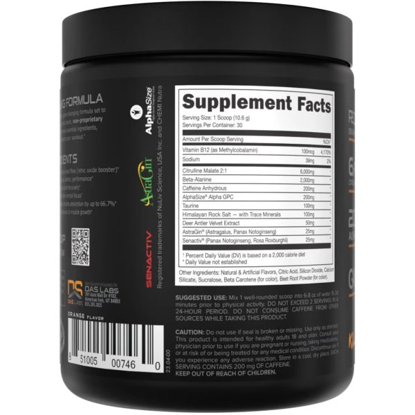 Bucked Up Pre-Workout Killa OJ 30 Serving Tub - Image 2