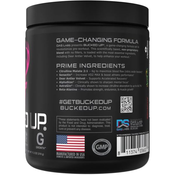 Bucked Up Pre-Workout Miami 30 Serving Tub - Image 3
