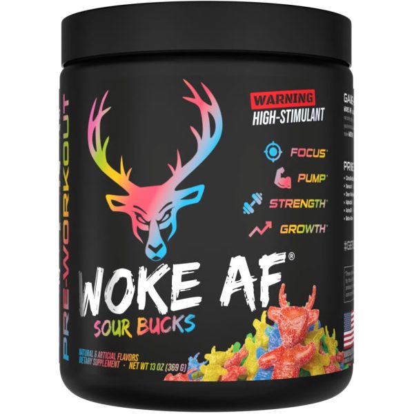 Bucked Up Woke AF Pre-Workout Sour Bucks 30 Serving Tub - Image 2