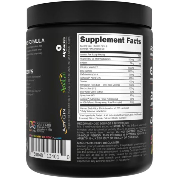 Bucked Up Woke AF Pre-Workout Sour Bucks 30 Serving Tub - Image 3