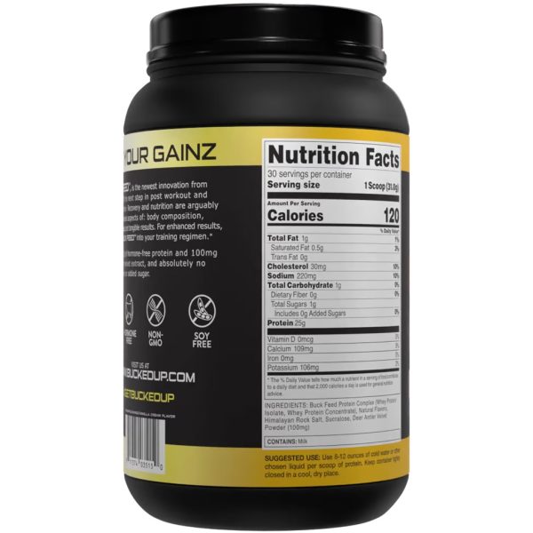 Bucked Up Buck Feed Protein Swole Whipe 30 Serving Tub - Image 3