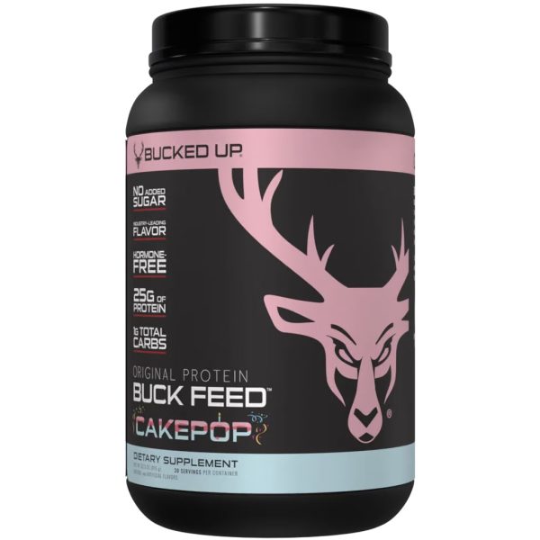 Bucked Up Buck Feed Protein Cake Pop 30 Serving Tub - Image 2