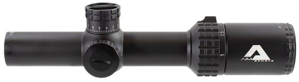 Aim Sports  Alpha 6  Black Anodized 1-6x 24mm CQ1-MOA Reticle