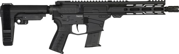 CMMG 57A340FAB Banshee MK57 5.7x28mm 20 8" Black Nitride Medium Taper Threaded Barrel, EML 7" M-LOK Handguards, Black Armor Cerakote Aluminum Picatinny Rail Receiver, CMMG Zeroed Grips