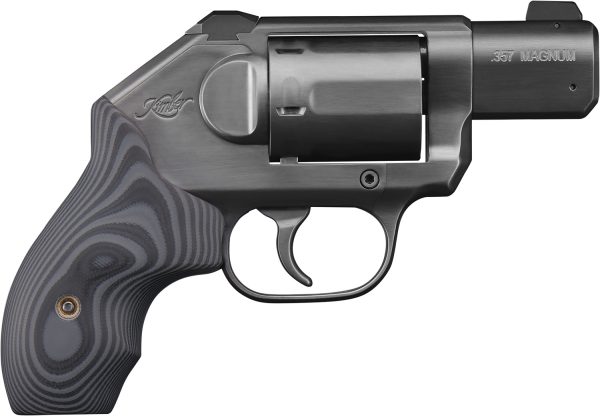 Kimber Mfg, Inc 3400012CA K6S DC *CA Compliant DAO 357 Mag 6 Shot 2" Brushed Black DLC Stainless Steel Barrel & Cylinder, Black DLC Brushed Stainless Steel Frame, G10 Grip, Concealed Hammer